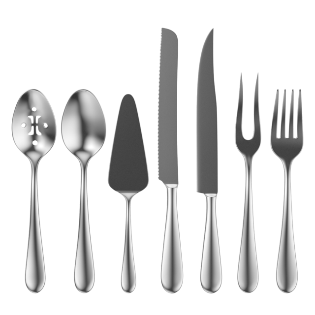 Generic Cutlery Serving Set of 7 Pieces COLLECTION Model 3D .c4d .max .obj .3ds .fbx .stl .blend 