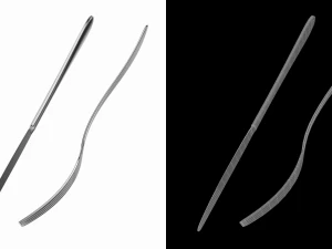 Dessert Knife and Fork Generic Cutlery 3D Model