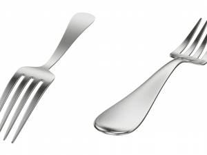 Dessert Knife and Fork Generic Cutlery Modelo 3D