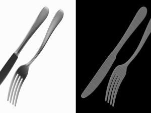Table Dinner Knife and Fork Generic Cutlery 3D-Modell