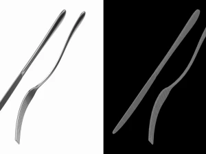 Table Dinner Knife and Fork Generic Cutlery 3D Model