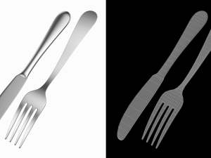 Table Dinner Knife and Fork Generic Cutlery 3D-Modell