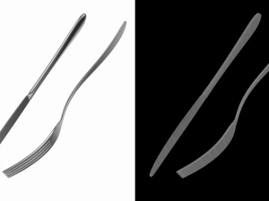 Table Dinner Knife and Fork Generic Cutlery 3D Model