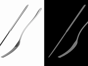 Table Dinner Knife and Fork Generic Cutlery 3D Model