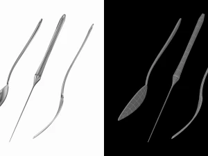 Dessert Knife Fork Spoon Classic Cutlery 3D Model
