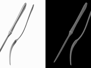 Table Dinner Knife and Fork Classic Cutlery Modello 3D