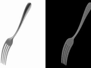 Dessert Fork Generic Cutlery 3D Model