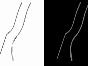 Fish Knife and Fork Generic Cutlery 3D Model