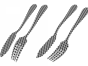 Fish Knife and Fork Generic Cutlery Modello 3D