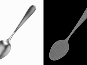 Table Dinner Spoon Generic Cutlery Modello 3D