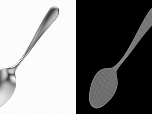 Table Dinner Spoon Generic Cutlery Modello 3D
