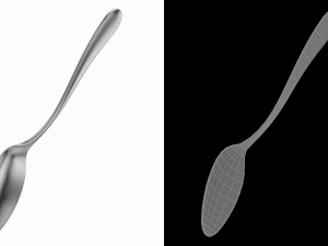 Table Dinner Spoon Generic Cutlery Modello 3D