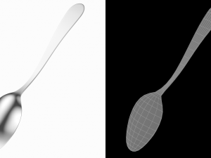 Table Dinner Spoon Generic Cutlery Modello 3D