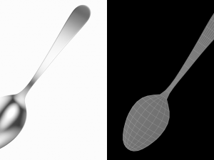 Table Dinner Spoon Generic Cutlery Modello 3D