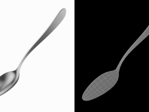 Table Dinner Spoon Generic Cutlery Modello 3D