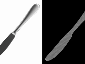 Table Dinner Knife Generic Cutlery 3D Model