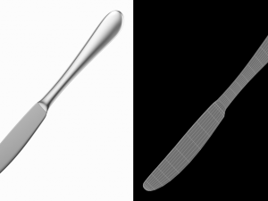 Table Dinner Knife Generic Cutlery Modello 3D