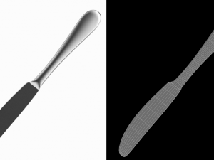 Table Dinner Knife Generic Cutlery Modello 3D