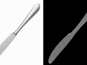 Table Dinner Knife Generic Cutlery Modello 3D