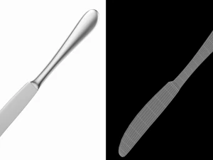 Table Dinner Knife Generic Cutlery 3D Model
