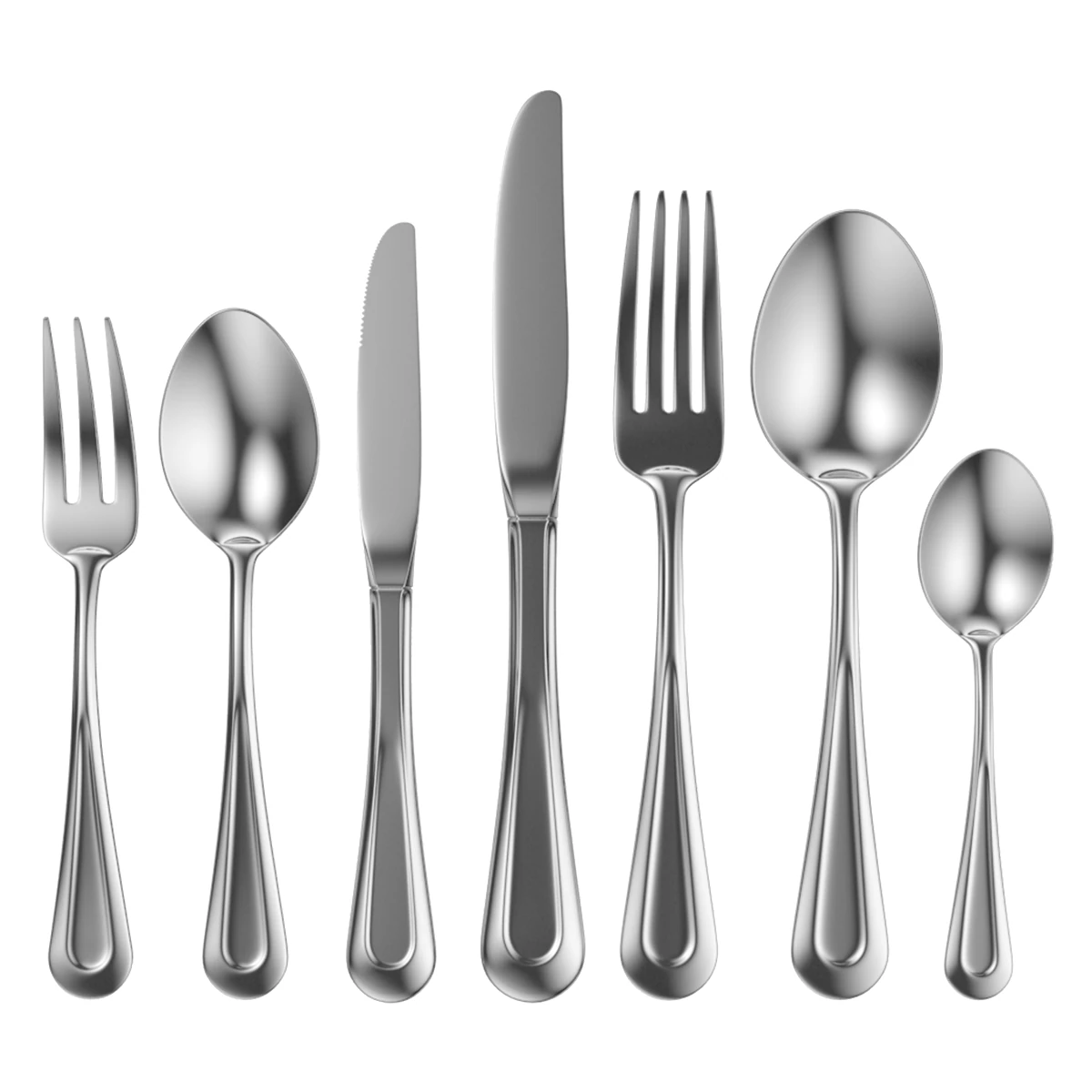 Classic Cutlery Set 7 Pieces COLLECTION 3D Model .c4d .max .obj .3ds .fbx .stl .blend 