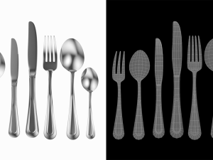 Classic Cutlery Set 7 Pieces COLLECTION Modelo 3D