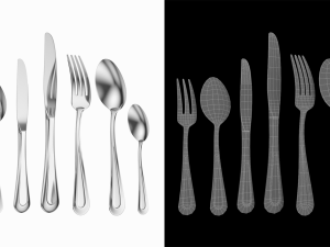Classic Cutlery Set 7 Pieces COLLECTION Modelo 3D
