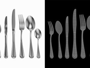 Classic Cutlery Set 7 Pieces COLLECTION Modelo 3D