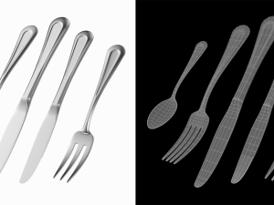 Classic Cutlery Set 5 Pieces COLLECTION Modello 3D