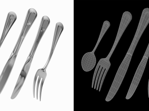 Classic Cutlery Set 5 Pieces COLLECTION Modello 3D
