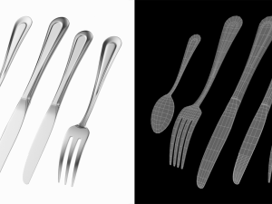 Classic Cutlery Set 5 Pieces COLLECTION Modello 3D