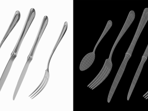 Classic Cutlery Set 5 Pieces COLLECTION Modello 3D