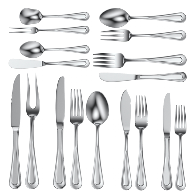 Classic Cutlery 17 Pieces COLLECTION 3D Model .c4d .max .obj .3ds .fbx .stl .blend 