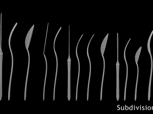 Classic Cutlery 17 Pieces COLLECTION 3D Model