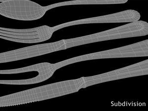 Classic Cutlery 17 Pieces COLLECTION 3D Model