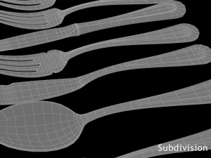 Classic Cutlery 17 Pieces COLLECTION 3D Model