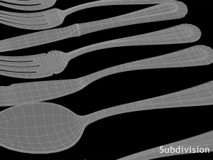 Classic Cutlery 17 Pieces COLLECTION 3D Model