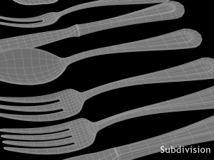 Classic Cutlery 17 Pieces COLLECTION 3D Model