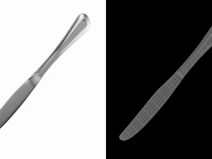 Coltello da tavola per posate classiche Modello 3D