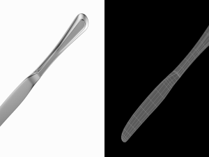 Table Dinner Knife Classic Cutlery Modello 3D