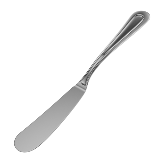 Butter Spreader Knife Classic Cutlery 3D Модель .c4d .max .obj .3ds .fbx .stl .blend 
