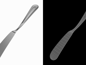 Butter Spreader Knife Classic Cutlery 3D Модель