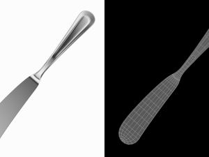 Butter Spreader Knife Classic Cutlery 3D Модель