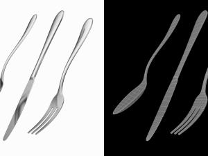 Dessert Knife Fork Spoon Generic Cutlery Modèle 3D
