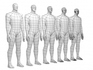Hero Male in Rest Pose in 5 Topologies Modelo 3D