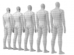 Hero Male in Rest Pose in 5 Topologies Modelo 3D