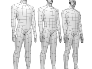 Hero Male in Rest Pose in 3 Topologies Modelo 3D