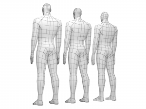 Hero Male in Rest Pose in 3 Topologies 3D Модель
