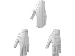 Hero Male in Rest Pose in 3 Topologies 3D Model