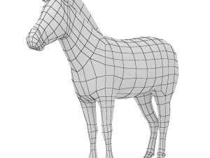 Zebra Animal Base Mesh Model 3D